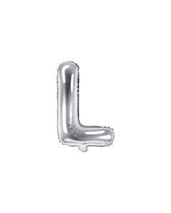 Folienballon Kleiner Buchstabe L in Silber