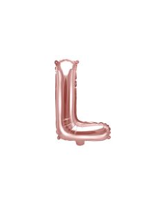 Folienballon Kleiner Buchstabe L in Rosé Gold
