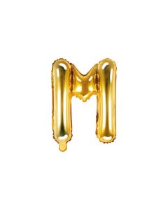 Folienballon Kleiner Buchstabe M in Gold
