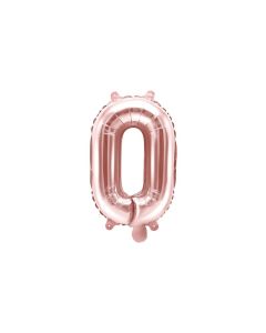 Folienballon Kleiner Buchstabe O in Rosé Gold