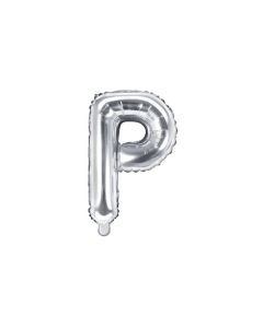 Folienballon Kleiner Buchstabe P in Silber