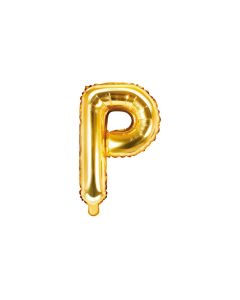 Folienballon Kleiner Buchstabe P in Gold