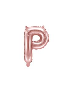 Folienballon Kleiner Buchstabe P in Rosé Gold