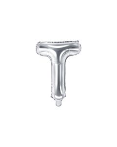 Folienballon Kleiner Buchstabe T in Silber