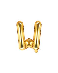 Folienballon Kleiner Buchstabe W in Gold