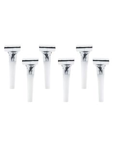 Silber metallisch glänzende Tröten