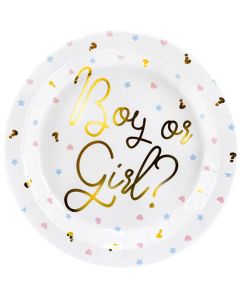 Pappteller Gender Reveal