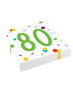 Servietten Confetti Birthday 80