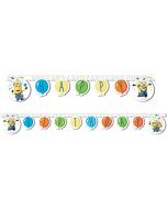 MINIONS BALLOONS PARTY Happy Birthday Banner 2m