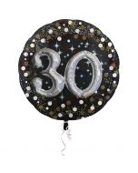 XXL Ballon mit der Zahl 30 und 3D-Effekt