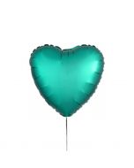 Standard Satin Luxe Jade Folienballon Herz, S15, verpackt, 43cm
