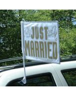Fahne fürs Auto 'Just Married'