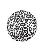 Standard Snow Leopard Print Folienballon rund S40 verpackt 43 cm