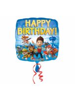 Standard Paw Patrol Happy Birthday Folienballon S60 verpackt 43 cm
