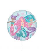 Standard Shimmering Mermaid Folienballon rund S40 verpackt 43 cm