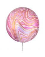 Orbz Ballon mit Marmor-Effekt in Rosa