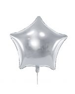 Folienballon Stern, 48cm, silber