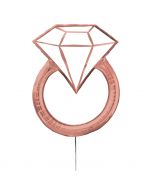Folienballon - Diamant Ring rosé gold