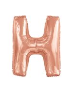 Folienballon Großer Buchstabe H in Rosé Gold