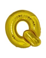 Grosser Buchstabe Q Gold Folienballon   86 cm