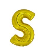 Folienballon Großer Buchstabe S in Gold