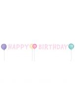 Partykette Happy Birthday Pastel Papier 150 x 13,8 cm