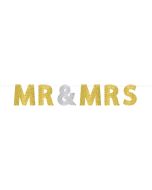 Partykette 'Mr. & Mrs.' mit Glitzer zur Hochzeit