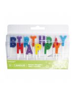13 Buchstaben-Kerzen Happy Birthday mehrfarbig Höhe 6 / 7,7 cm