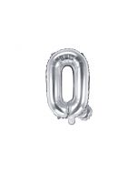 Folienballon Kleiner Buchstabe Q in Silber