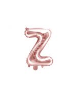 Folienballon Kleiner Buchstabe Z in Rosé Gold