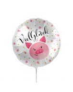 Folienballon - Viel Glueck Schweinchen